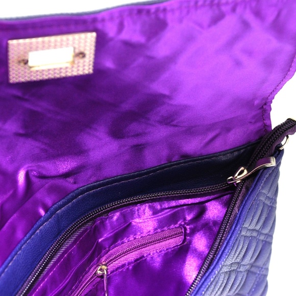 Navy Cocobella Quilted Envelope Clutch | Evening Handbag | Purse - Picture 6 of 7